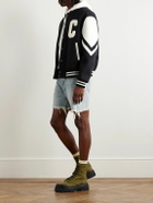 CELINE - Wesley Straight-Leg Distressed Denim Shorts - Blue