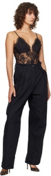 ZIMMERMANN Black Illustration Lace Teddy Bodysuit