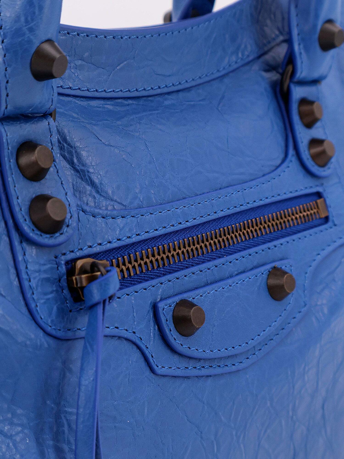 24AW new/BALENCIAGA Le Cityスモールレザートート Bag Blue Balenciaga Le City Small leather tote bag Balenciaga
