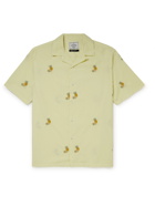 Portuguese Flannel - Camp-Collar Embroidered Cotton-Poplin Shirt - Yellow