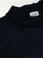 VETEMENTS - Appliquéd Distressed Merino Wool Sweater - Blue