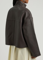 Remain BY Birger Christensen Leather Jacket Brown