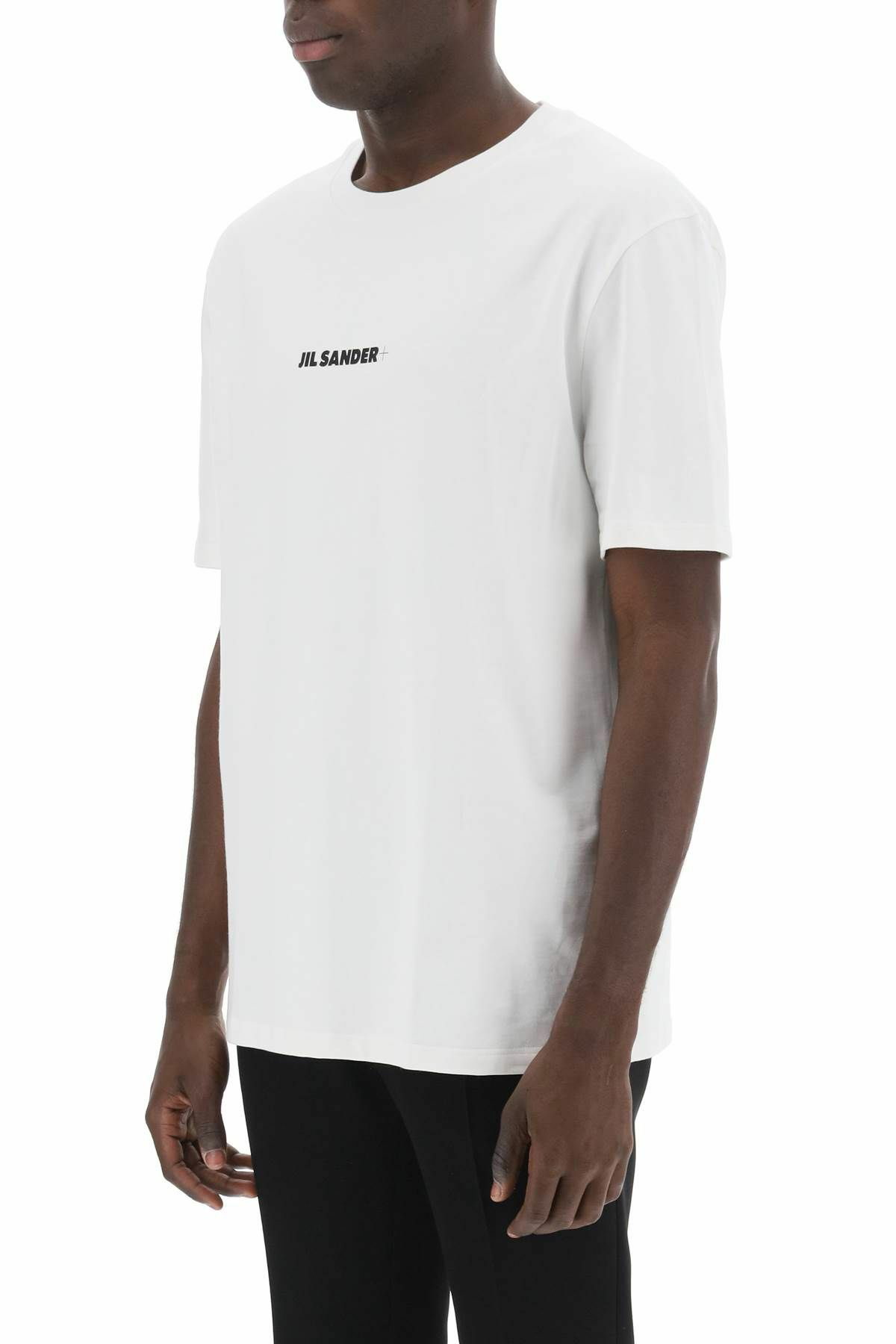 JIL SANDER ロゴプリント Tシャツ ホワイト Jil Sander logo-print Cotton T-shirt | White | FARFETCH