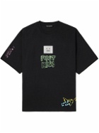Acne Studios - Exford Scribble Printed Cotton-Jersey T-Shirt - Black