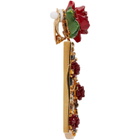 Dolce and Gabbana Gold DG Rose Earrings