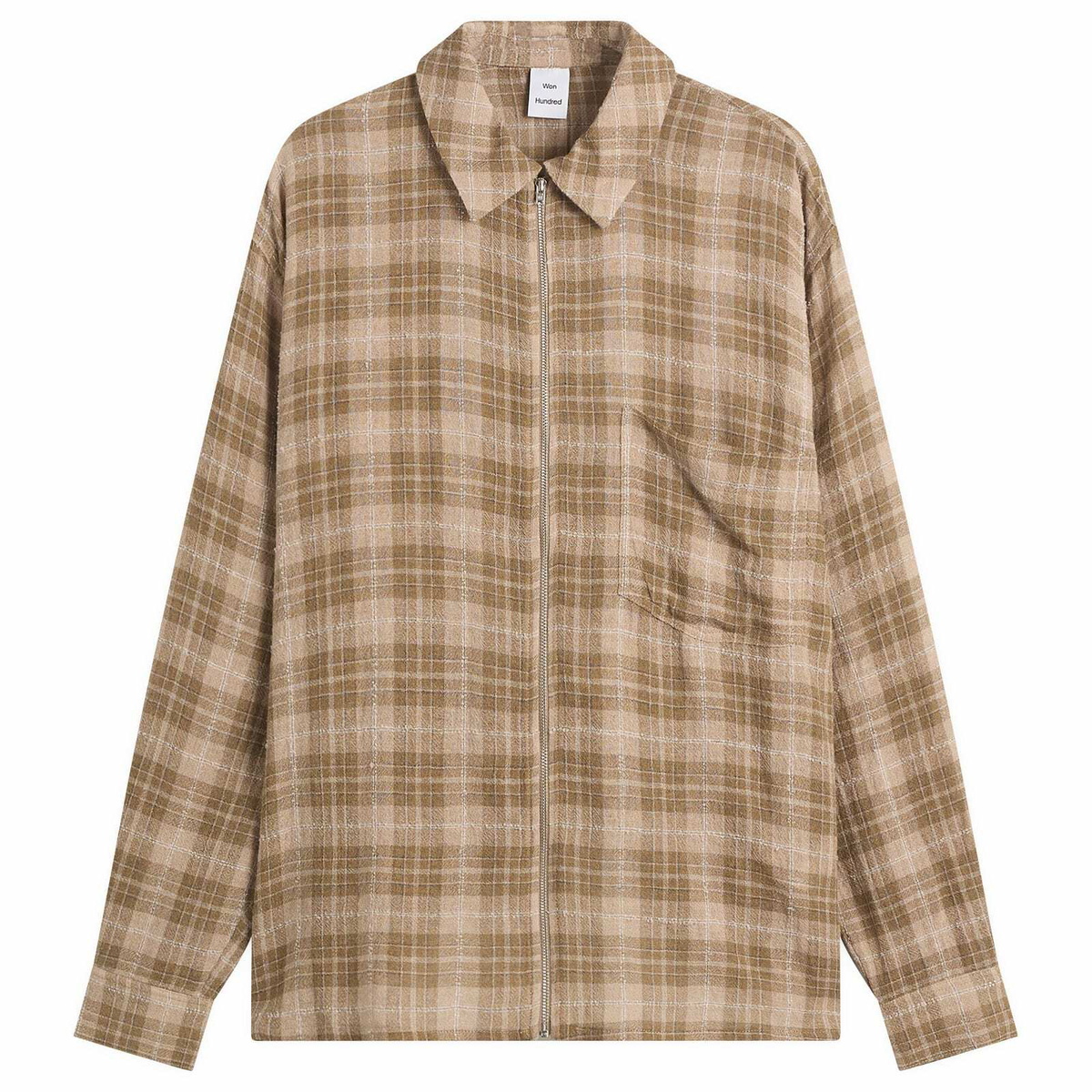 Won Hundred Men's Zayne Zip Overshirt in Ginger Snap