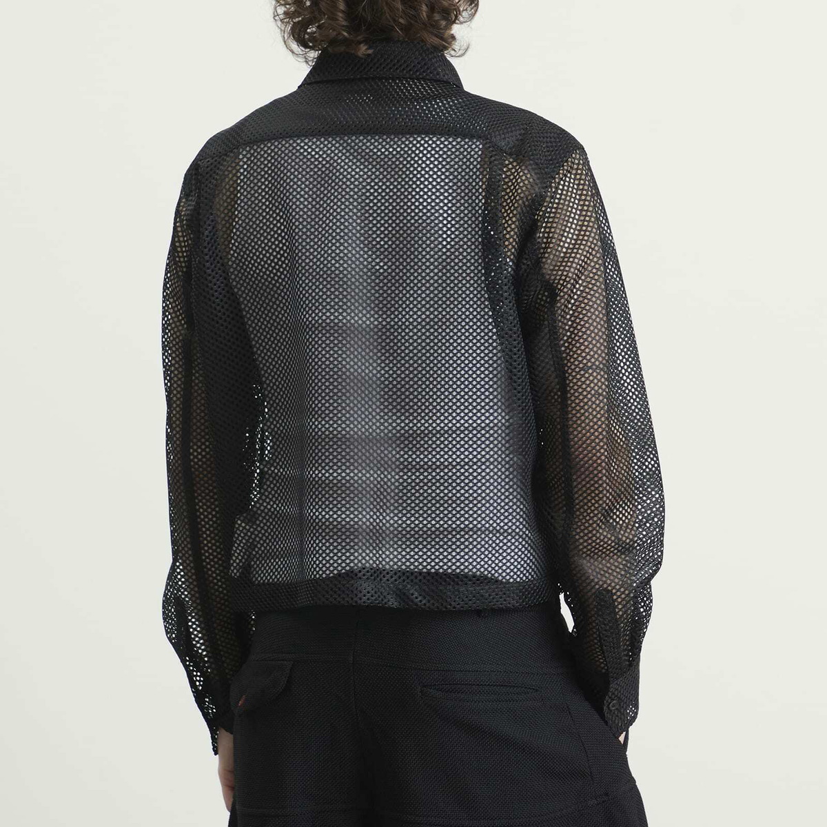Comme des Garçons Homme Plus Men's Mesh Shirt in Black