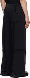 Feng Chen Wang Black Deconstruction Sweatpants