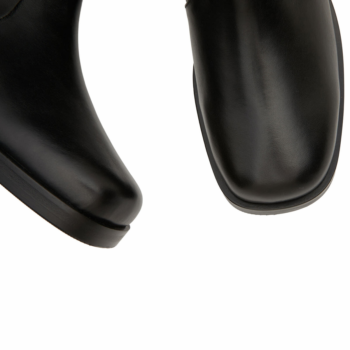 Studio Nicholson Men's Square Leather Boot in Black