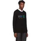 Kenzo Black Wool Kenzo Paris Sweater