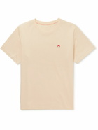 Marine Serre - Logo-Embroidered Organic Cotton-Jersey T-Shirt - Neutrals
