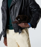 Loewe Platypus shearling crossbody bag