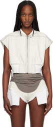 Rick Owens DRKSHDW Off-White Temple Tatlin Denim Bomber Vest
