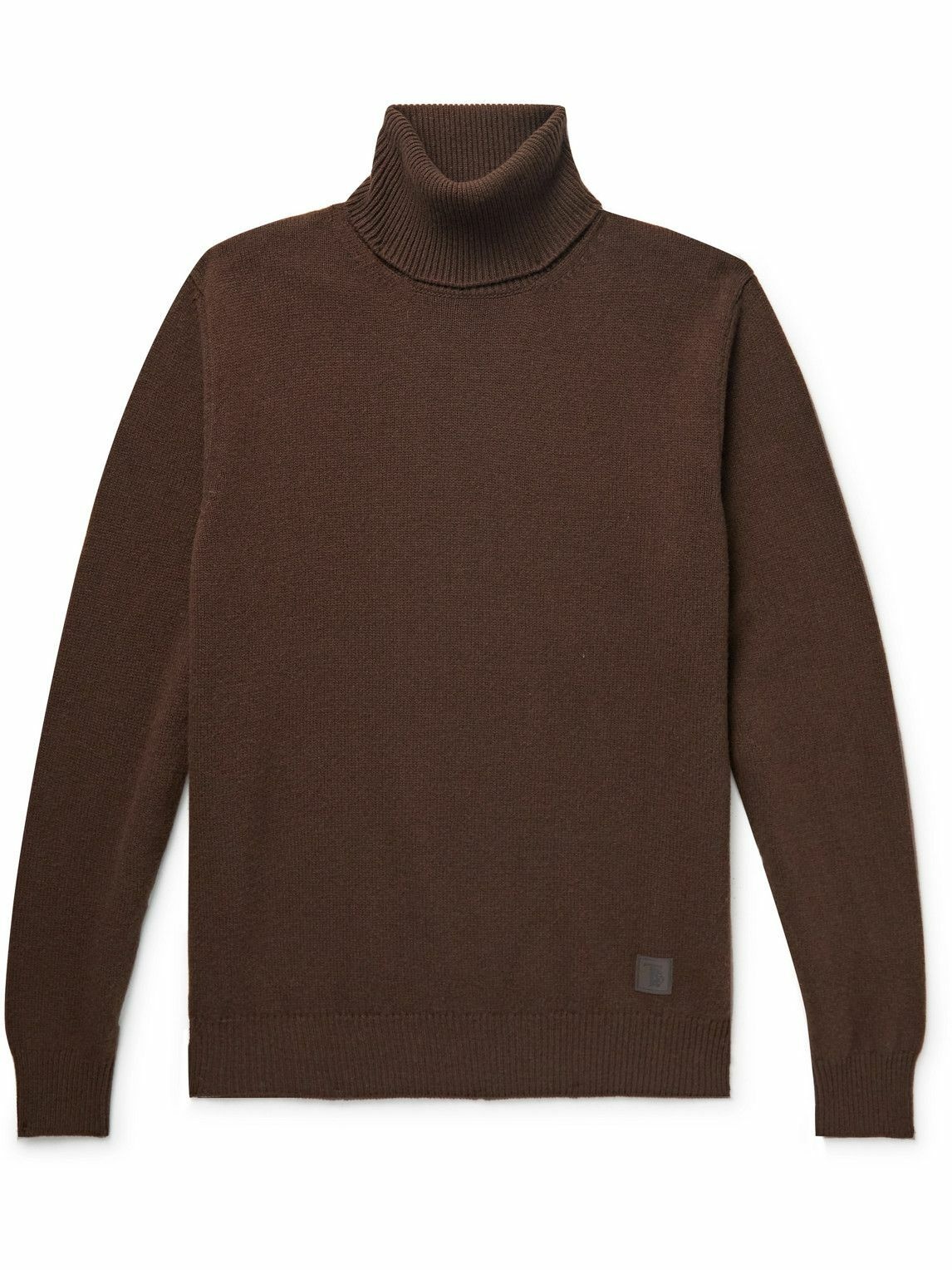 Tod's - Virgin Wool and Cashmere-Blend Rollneck Sweater - Brown Tod's