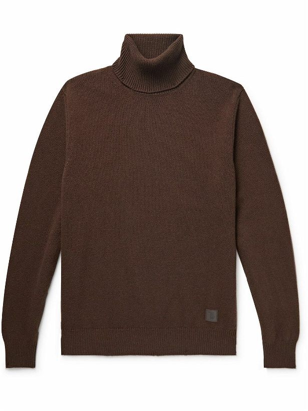 Photo: Tod's - Virgin Wool and Cashmere-Blend Rollneck Sweater - Brown