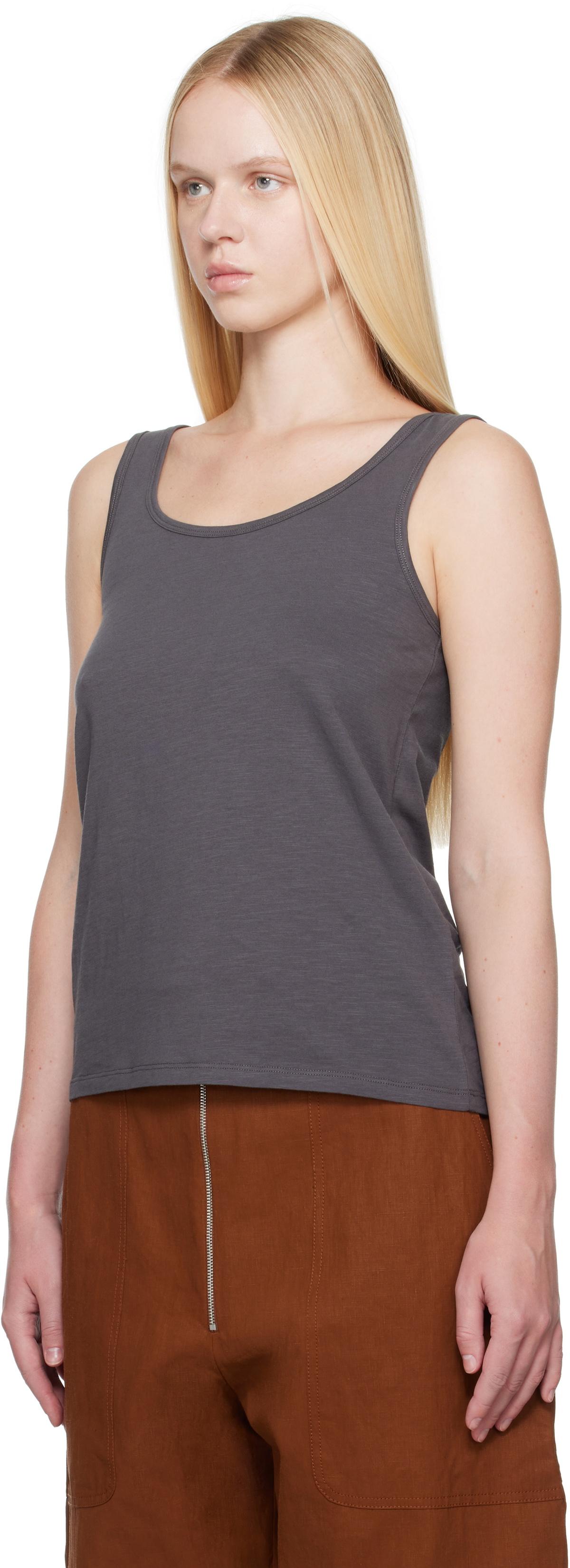 Studio Nicholson Gray Rist Jersey Tank Top
