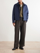 Mr P. - Wool, Silk and Cotton-Blend Blouson Jacket - Blue