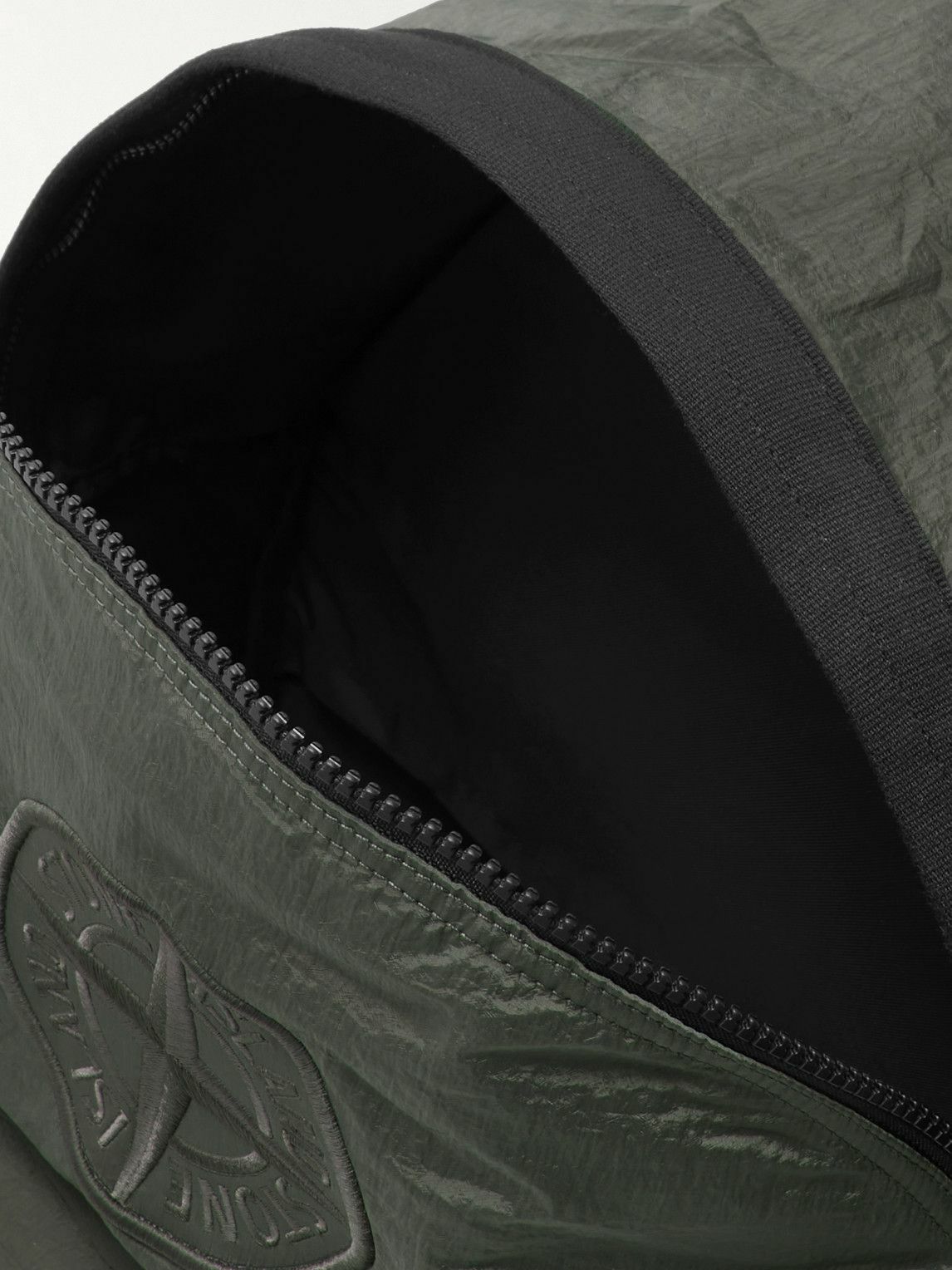 Stone Island - Logo-Embroidered Canvas-Trimmed Crinkled