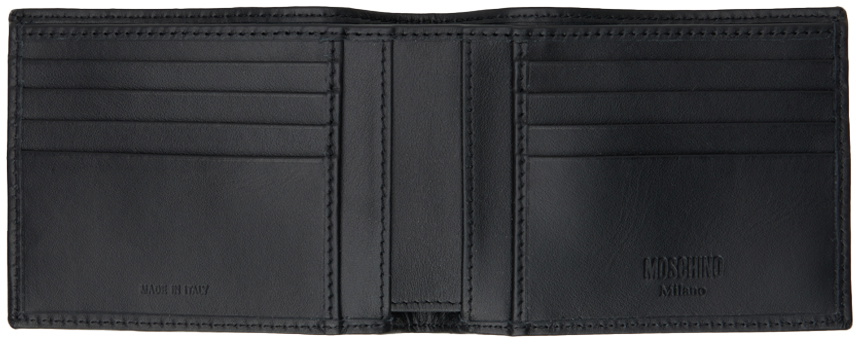 Moschino Black Jacquard Logo Wallet