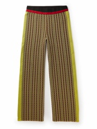 Wales Bonner - Orchestre Straight-Leg Striped Jacquard-Knit Trousers - Yellow