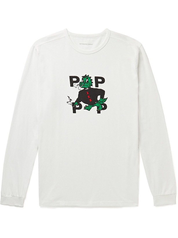 Photo: Pop Trading Company - Printed Cotton-Jersey T-Shirt - White