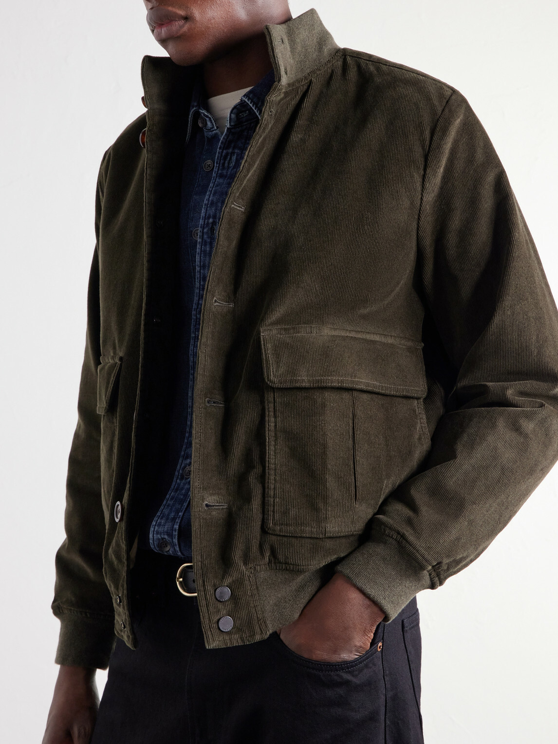 Valstar - Valstarino Cotton-Blend Corduroy Bomber Jacket - Green