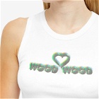 Wood Wood Women's Nicole Rib Logo Vest in White