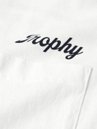Cherry Los Angeles - Trophy Logo-Print Garment-Dyed Cotton-Jersey T-Shirt - White