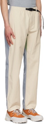 Gramicci Beige & Blue Relaxed-Fit Trousers