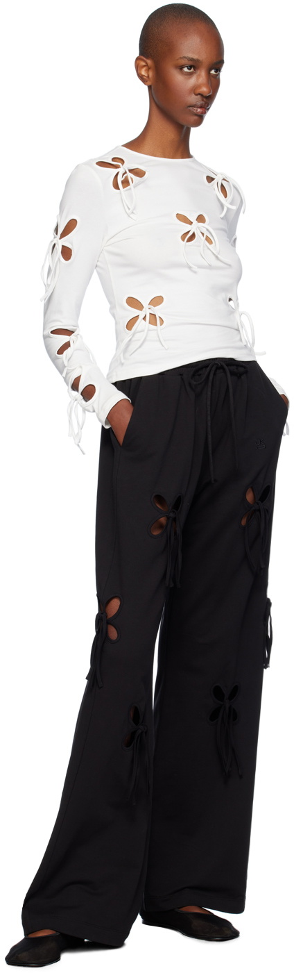 J.Kim Black Petal Lounge Pants