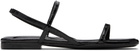ANINE BING Black Hilda Flat Sandals