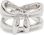 Jean Paul Gaultier SSENSE Exclusive Silver Alan Crocetti Edition Double Wrap Bandana Ring