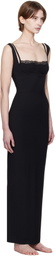 SKIMS Black Soft Lounge Lace Tank Maxi Dress