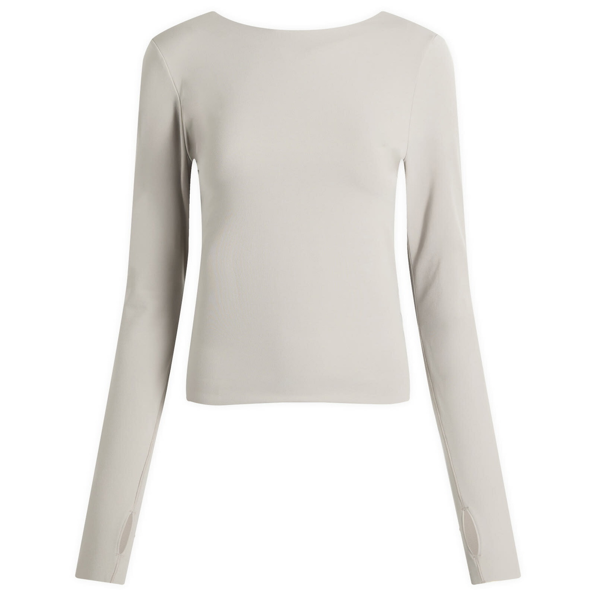Nike Women's Zenvy Long Sleeve T-Shirt in Grey/White