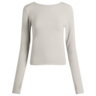 Nike Women's Zenvy Long Sleeve T-Shirt in Grey/White