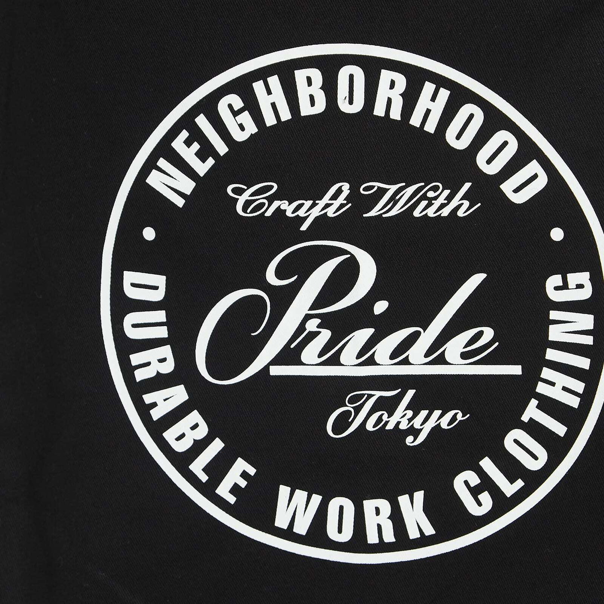 Neighborhood Logo Drawstring Shoulder Bag | Black