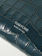 TOM FORD - Croc-Effect Leather Pouch