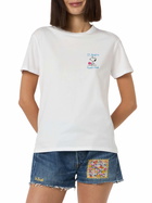 MC2 Saint Barth Woman Pink Cotton Jersey Crewneck T-shirt Emilie With Snoopy St. Barth Padel Club Embroidery | Snoopy Peanuts Special Edition