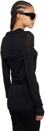 Rick Owens Lilies Black Elise Long Sleeve T-Shirt