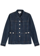Damson Madder Darbie Panelled Denim Shirt Dark Blue