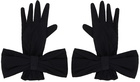 SHUSHU/TONG SSENSE Exclusive Black Bow Gloves