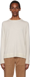 Massimo Alba Beige Garment-Dyed Sweater