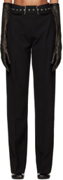 Maximilian Davis Black Stone Belted Trousers