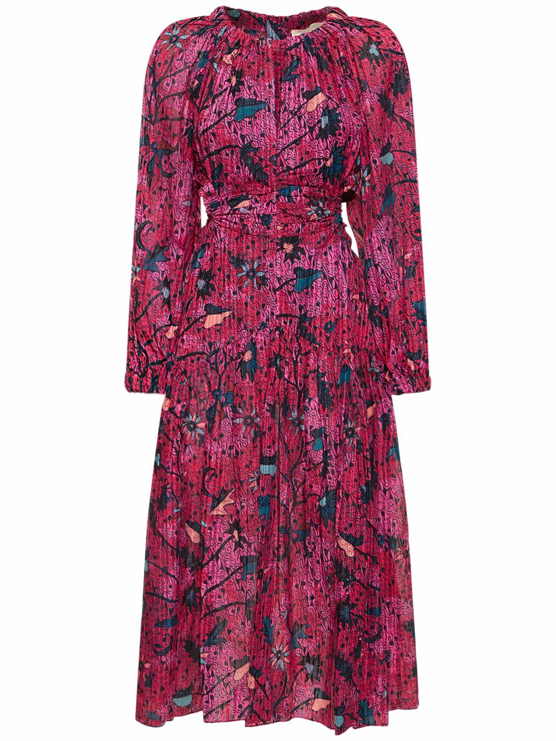 ULLA JOHNSON - Helia Printed Cotton Blend Midi Dress Ulla Johnson