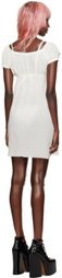I'm Sorry by Petra Collins SSENSE Exclusive White Mimi Wade Edition Frayed Minidress