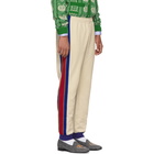 Gucci Beige and Blue Striped Lounge Pants