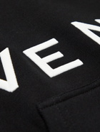 GIVENCHY - Logo-Embroidered Cotton-Jersey Hoodie - Black