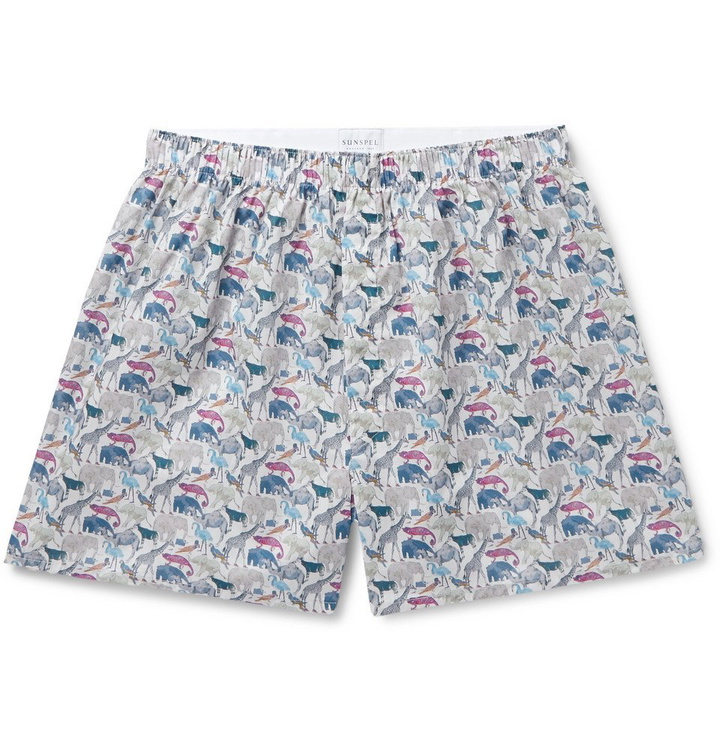 Photo: Sunspel - Printed Cotton Boxer Shorts - Multi