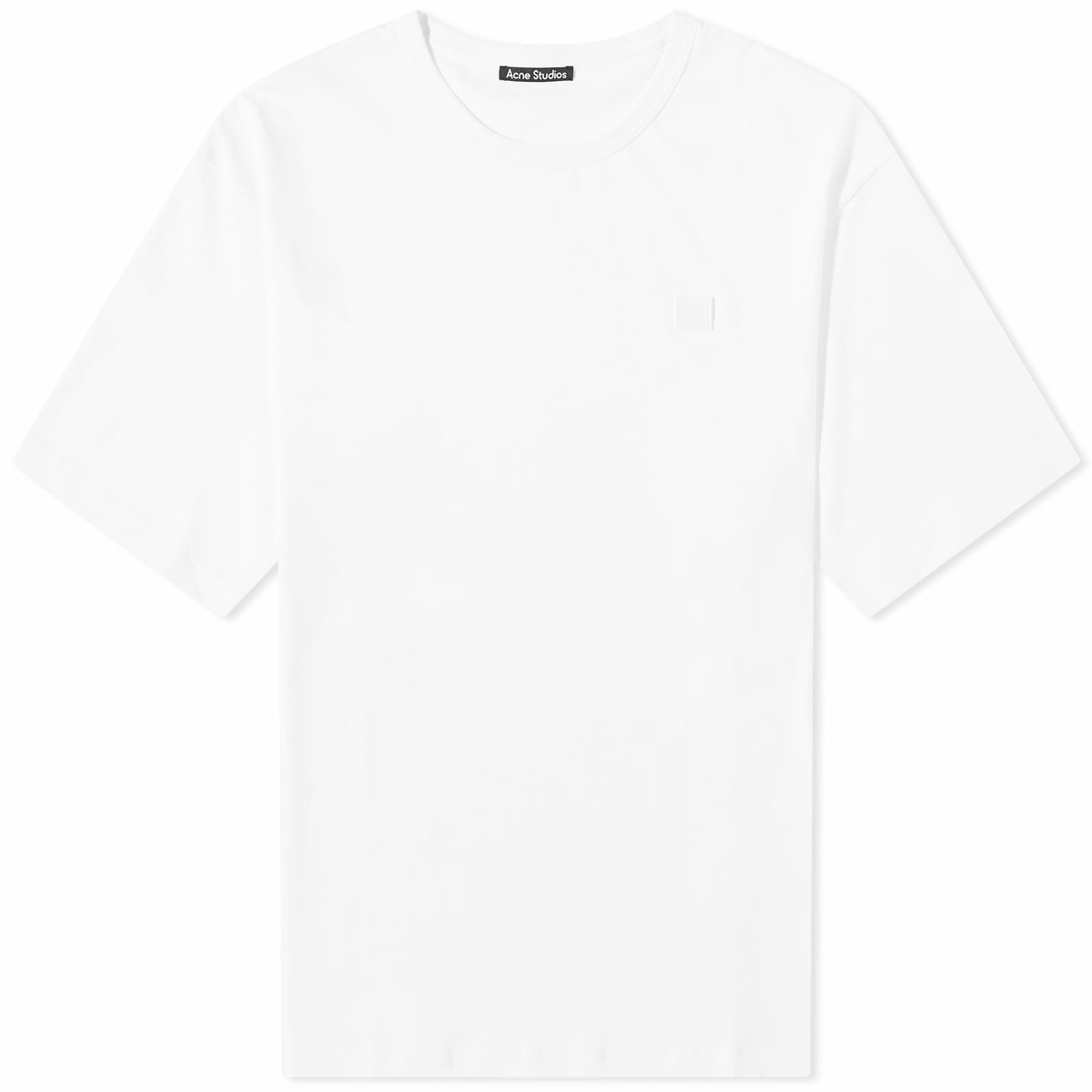 Acne Studios Exford Face T-Shirt in Optic White Acne Studios