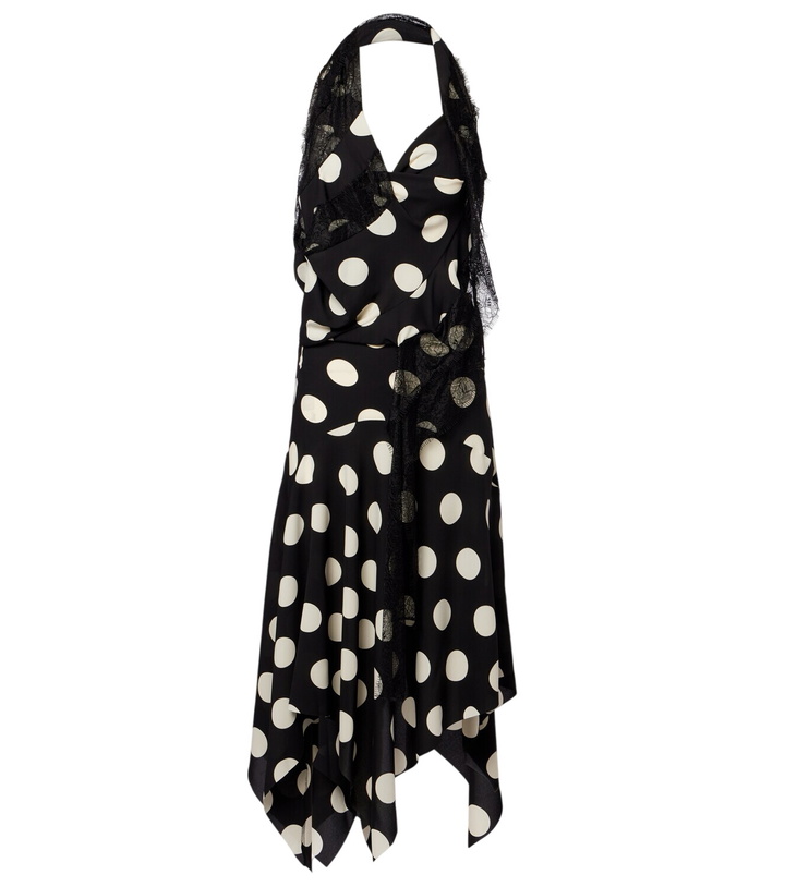 Photo: Junya Watanabe Lace-trimmed polka-dot midi dress